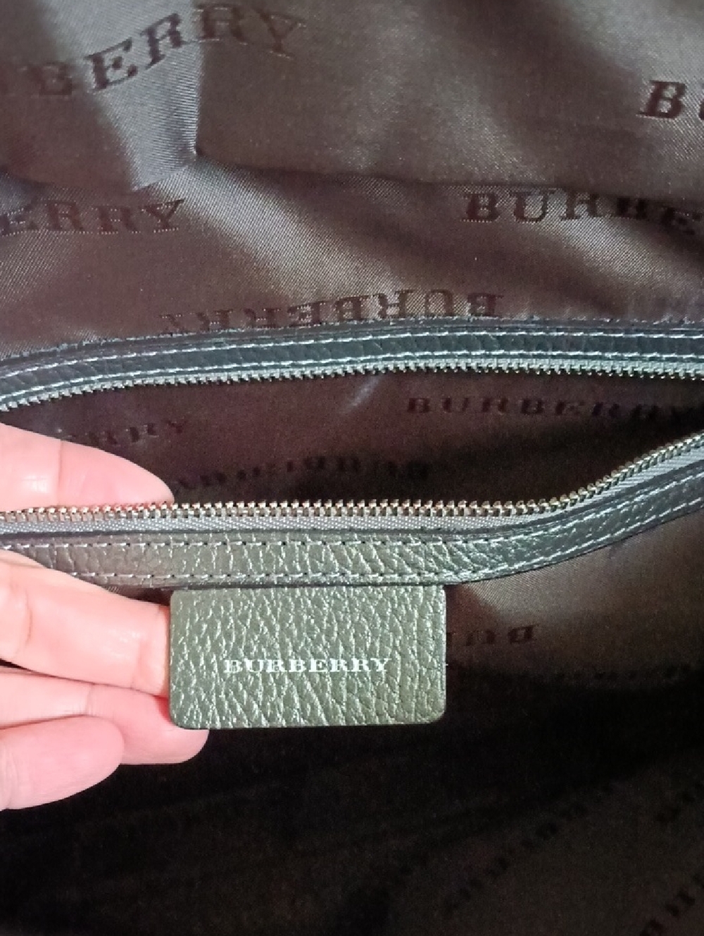 Burberry Pink Tote with Silver Trim and Plaid Accent - Picture 9 of 10